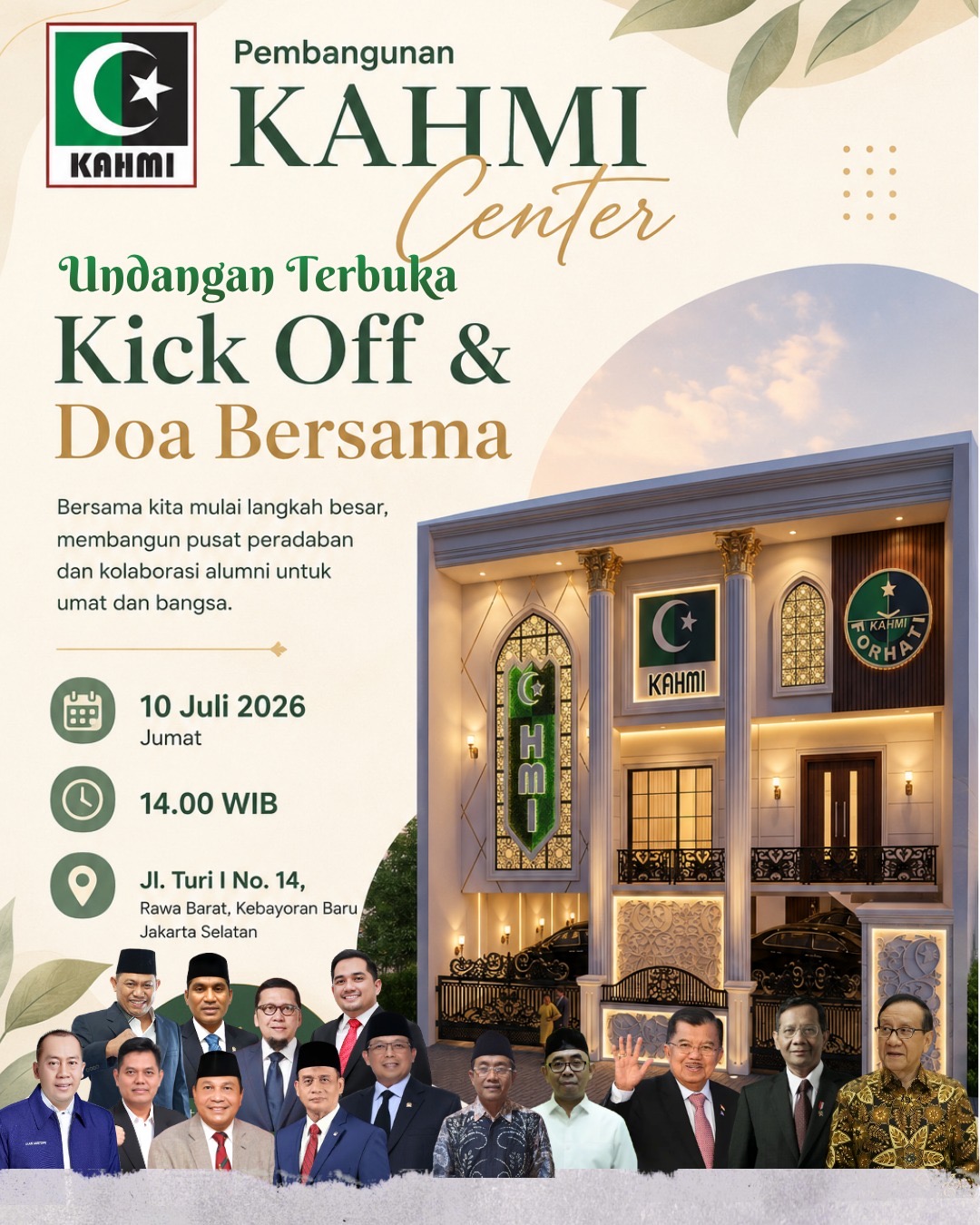MN KAHMI Bersiap Gelar Kick Off & Do'a Bersama Pembangunan Gedung Baru KAHMI Centre