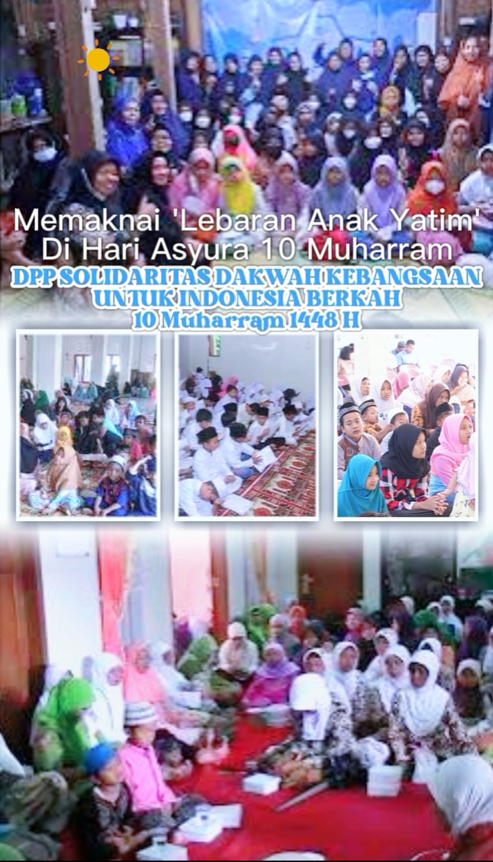 H. Ahmad Ali Ketua Dewan Pembina DPP Solidaritas Dakwah Kebangsaan Berbagi Tali Asih di 'Lebaran Anak Yatim'